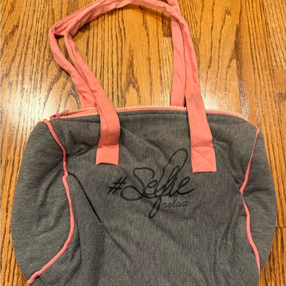 Handbags - Gray and Pink Tote Bag